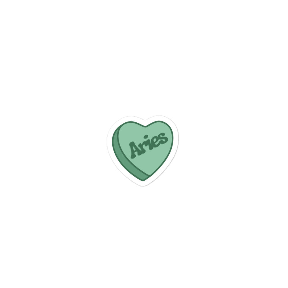 Aries Candy Heart Sticker