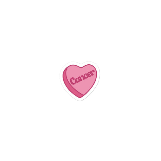 Cancer Candy Heart Sticker